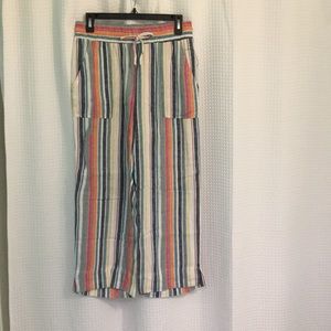 MARISSA OLIVIA / KOHLS - Chic Striped Linen Pants - Size: Small